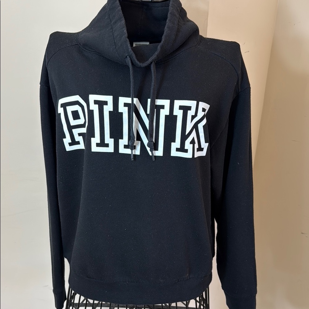 PINK Victoria's Secret Black Cowl Neck Sweatshirt